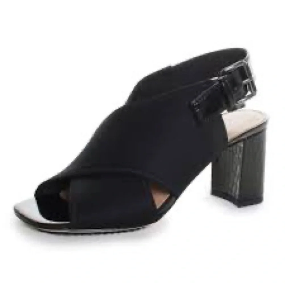 Donald Pliner Black Croco Pyper Slingback - Picture 3 of 15